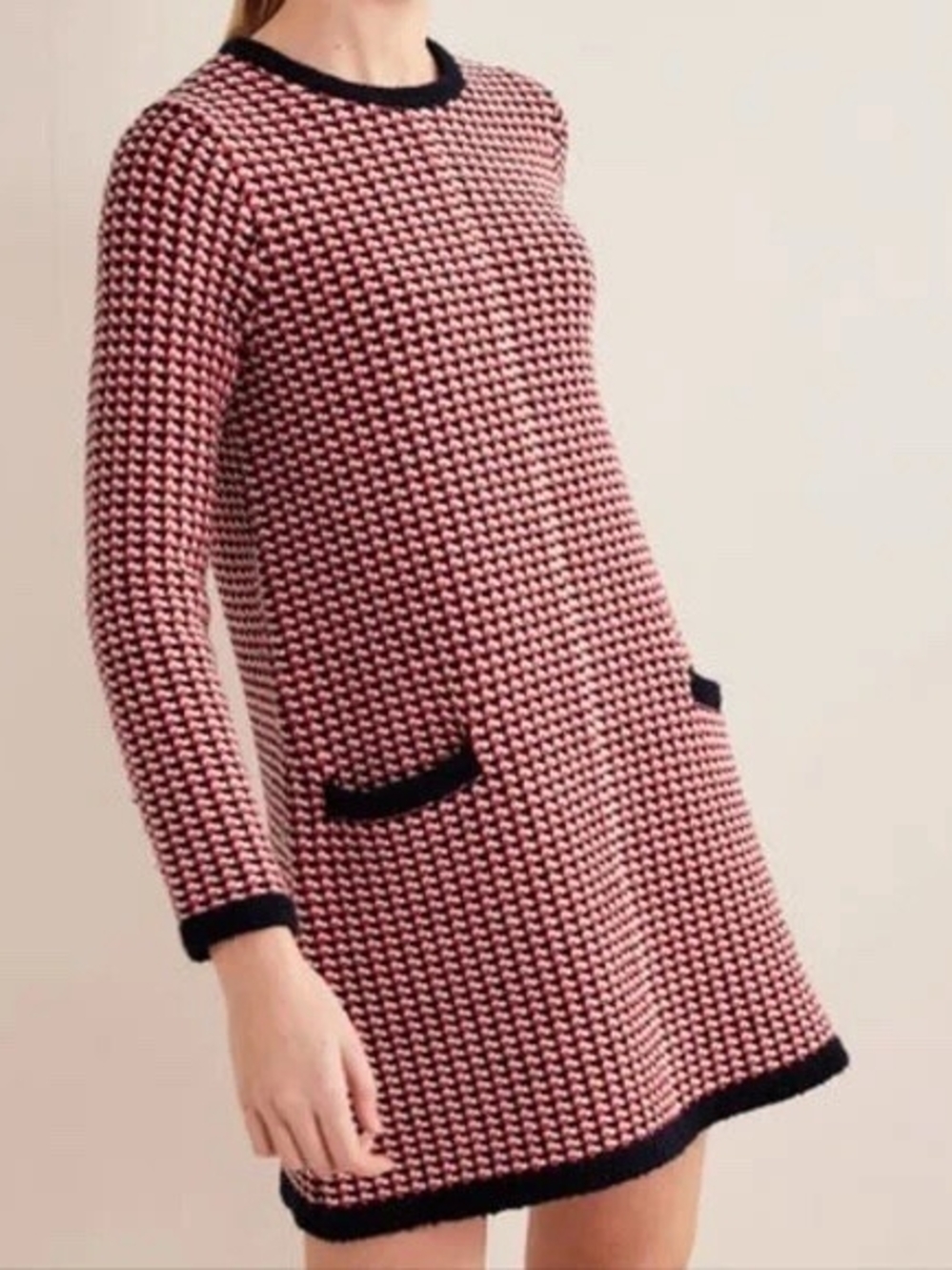 Boden Wool Jacquard Sweater Dress
